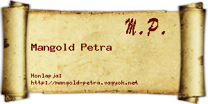 Mangold Petra névjegykártya